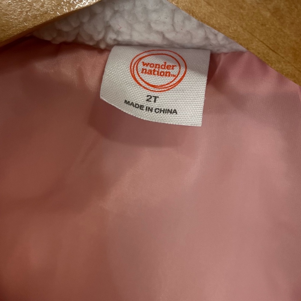 Wonder Nation Pink Puffer Vest Size 2T - Picture 3 of 3
